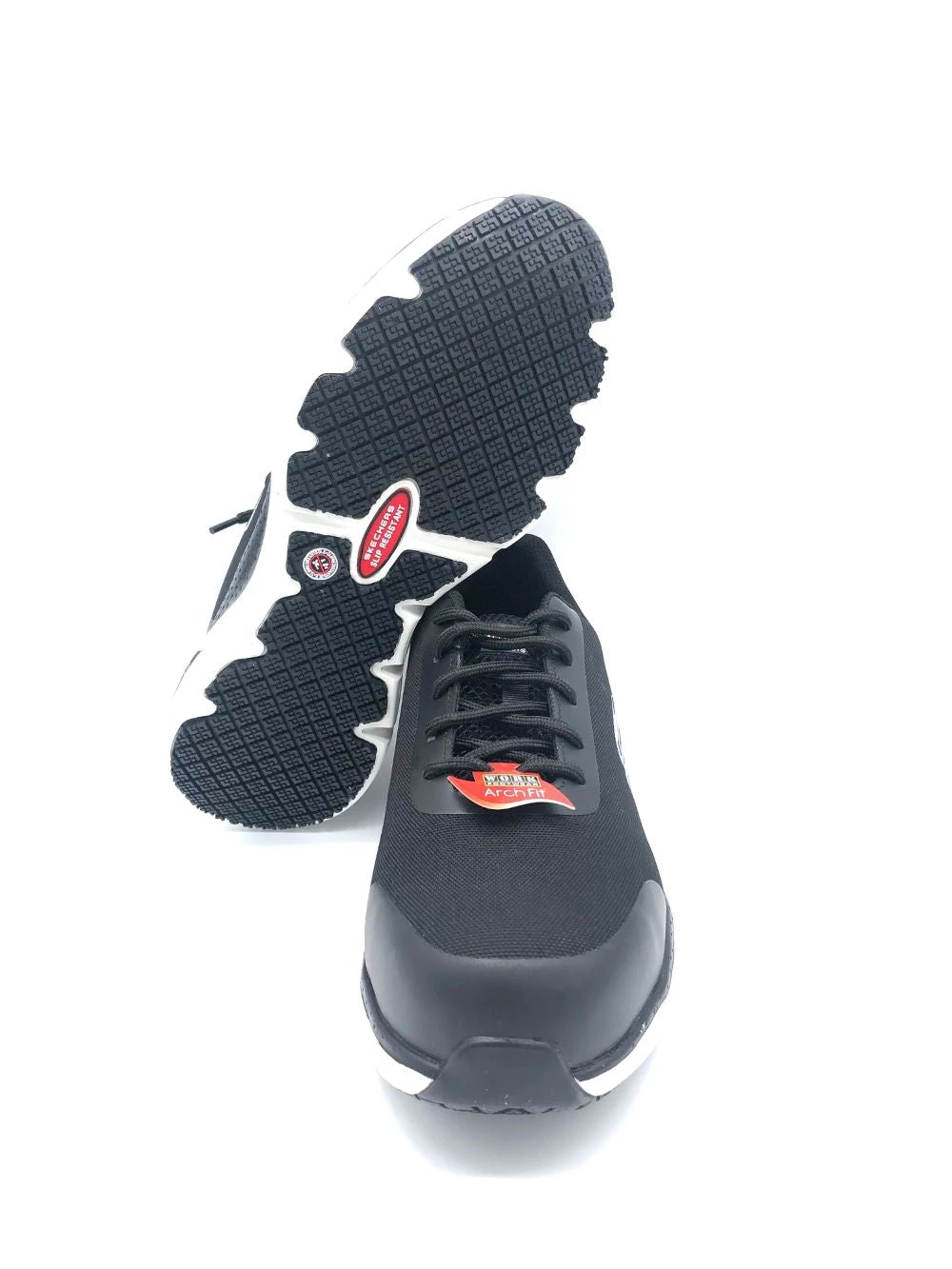 'Skechers' Men's Arch Fit SR Ringstap Alloy Toe - Black / White 6 'Skechers' Men's Arch Fit SR Ringstap Alloy Toe - Black / White