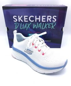 'Skechers' Women's D'Lux Walker-Fresh Finesse - White / Pink / Blue 12 'Skechers' Women's D'Lux Walker-Fresh Finesse - White / Pink / Blue