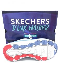 'Skechers' Women's D'Lux Walker-Fresh Finesse - White / Pink / Blue 10 'Skechers' Women's D'Lux Walker-Fresh Finesse - White / Pink / Blue