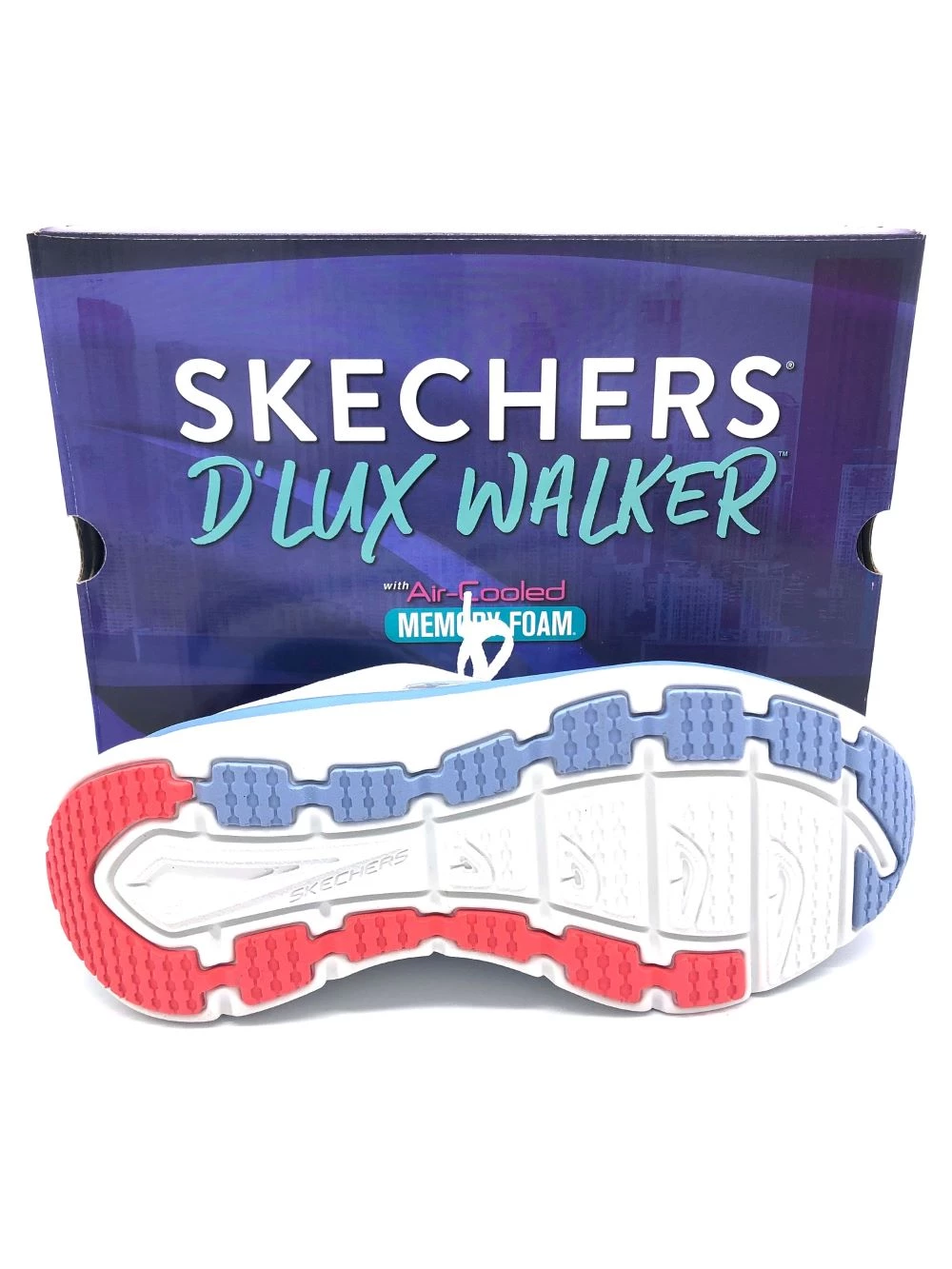 'Skechers' Women's D'Lux Walker-Fresh Finesse - White / Pink / Blue 5 'Skechers' Women's D'Lux Walker-Fresh Finesse - White / Pink / Blue