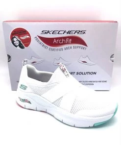 'Skechers' Women's Arch Fit-Modern Rythm - White / Multi-Color