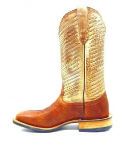 Fenoglio Boots Men's Bison Square Toe - Brown/Tan 13 Fenoglio Boots Men's Bison Square Toe - Brown/Tan