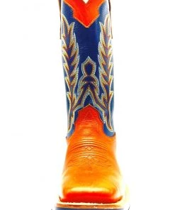 'Fenoglio Boots' Men's 13" Boomer Western Square Toe - Russet/Blue