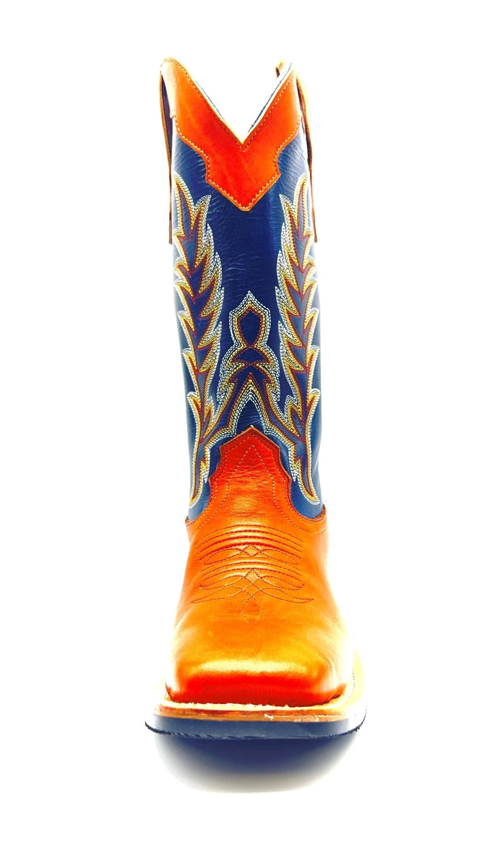 'Fenoglio Boots' Men's 13" Boomer Western Square Toe - Russet/Blue 4 'Fenoglio Boots' Men's 13" Boomer Western Square Toe - Russet/Blue