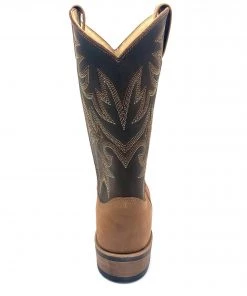 Abilene Boot Co. 'Abilene' Men's Faux Snakeskin Square Toe - Tan / Brown