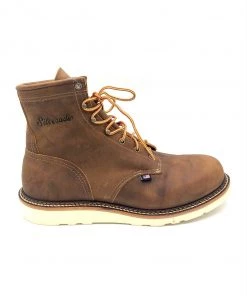 Abilene Boot Co. 'Silverado' Men's 6" Lumberjack Wedge Sole Soft Toe - Tan / Brown