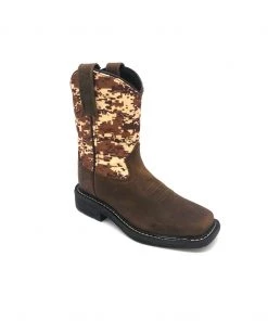 'Old West' Children's Western Square Toe - Digital Camo Kids