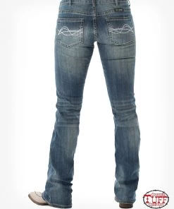 JUST TUFF JEANS 'Cowgirl Tuff' Women's 'Don't Fence Me In' Bootcut - Medium Wash 9 JUST TUFF JEANS 'Cowgirl Tuff' Women's 'Don't Fence Me In' Bootcut - Medium Wash