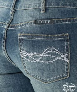 JUST TUFF JEANS 'Cowgirl Tuff' Women's 'Don't Fence Me In' Bootcut - Medium Wash 11 JUST TUFF JEANS 'Cowgirl Tuff' Women's 'Don't Fence Me In' Bootcut - Medium Wash