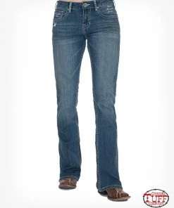 JUST TUFF JEANS 'Cowgirl Tuff' Women's 'Inspire' Bootcut - Medium Wash