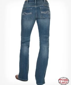 JUST TUFF JEANS 'Cowgirl Tuff' Women's 'Inspire' Bootcut - Medium Wash