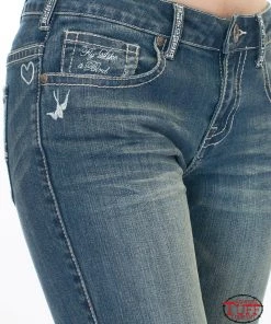 JUST TUFF JEANS 'Cowgirl Tuff' Women's 'Inspire' Bootcut - Medium Wash