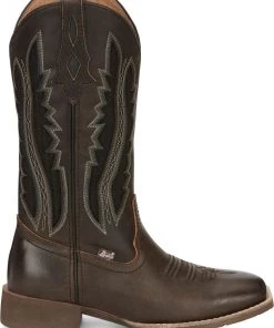 'Justin Brands' Women's 12" Jaycie Western Square Toe - Brown