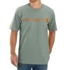 'Carhartt' Men's Heavyweight Logo T-Shirt - Leaf Green Snow Heather 1 'Carhartt' Men's Heavyweight Logo T-Shirt - Leaf Green Snow Heather