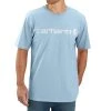 'Carhartt' Men's Heavyweight Logo T-Shirt - Tourmaline Heather