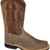 Smoky Mountain Boots 'Smoky Mountain' Youth Boonville Western Square Toe - Brown Distress Kids