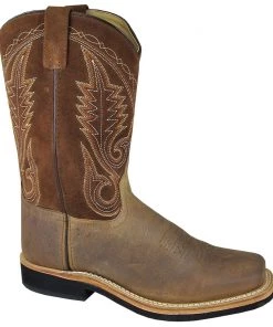 Smoky Mountain Boots'Smoky Mountain' Youth Boonville Western Square Toe - Brown Distress Kids