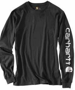 'Carhartt' Men's Heavyweight Sleeve Logo T-Shirt - Black