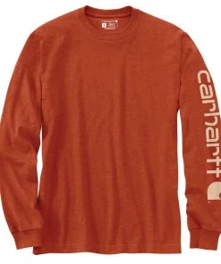 'Carhartt' Men's Heavyweight Sleeve Logo T-Shirt - Jasper Heather