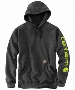 'Carhartt' Men's Midweight Logo Hoodie - Carbon Heather