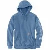 'Carhartt' Men's Midweight Logo Hoodie - Coastal Heather 2 'Carhartt' Men's Midweight Logo Hoodie - Coastal Heather