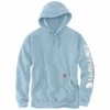 'Carhartt' Men's Midweight Logo Hoodie - Tourmaline Heather