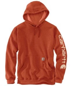 'Carhartt' Men's Midweight Logo Hoodie - Jasper Heather