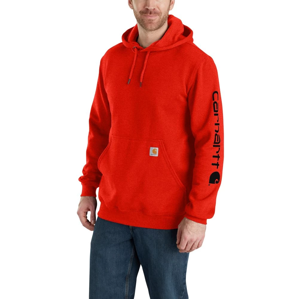 'Carhartt' Men's Midweight Logo Hoodie - Currant Heather 3 'Carhartt' Men's Midweight Logo Hoodie - Currant Heather