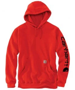 'Carhartt' Men's Midweight Logo Hoodie - Currant Heather 5 'Carhartt' Men's Midweight Logo Hoodie - Currant Heather