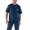 'Carhartt' Men's Workwear Heavyweight Pocket T-Shirt - Dark Cobalt Blue Heather