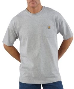 'Carhartt' Men's Workwear Heavyweight Pocket T-Shirt - Heather Gray