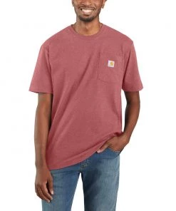'Carhartt' Men's Workwear Pocket T-Shirt - Blush Pink Heather