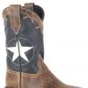 'Roper' Youth 9" Monterey Star Western Square Toe - Tan / Navy Kids