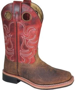 Smoky Mountain Boots 'Smoky Mountain' Children's Jesse Western Square Toe - Brown / Burnt Apple