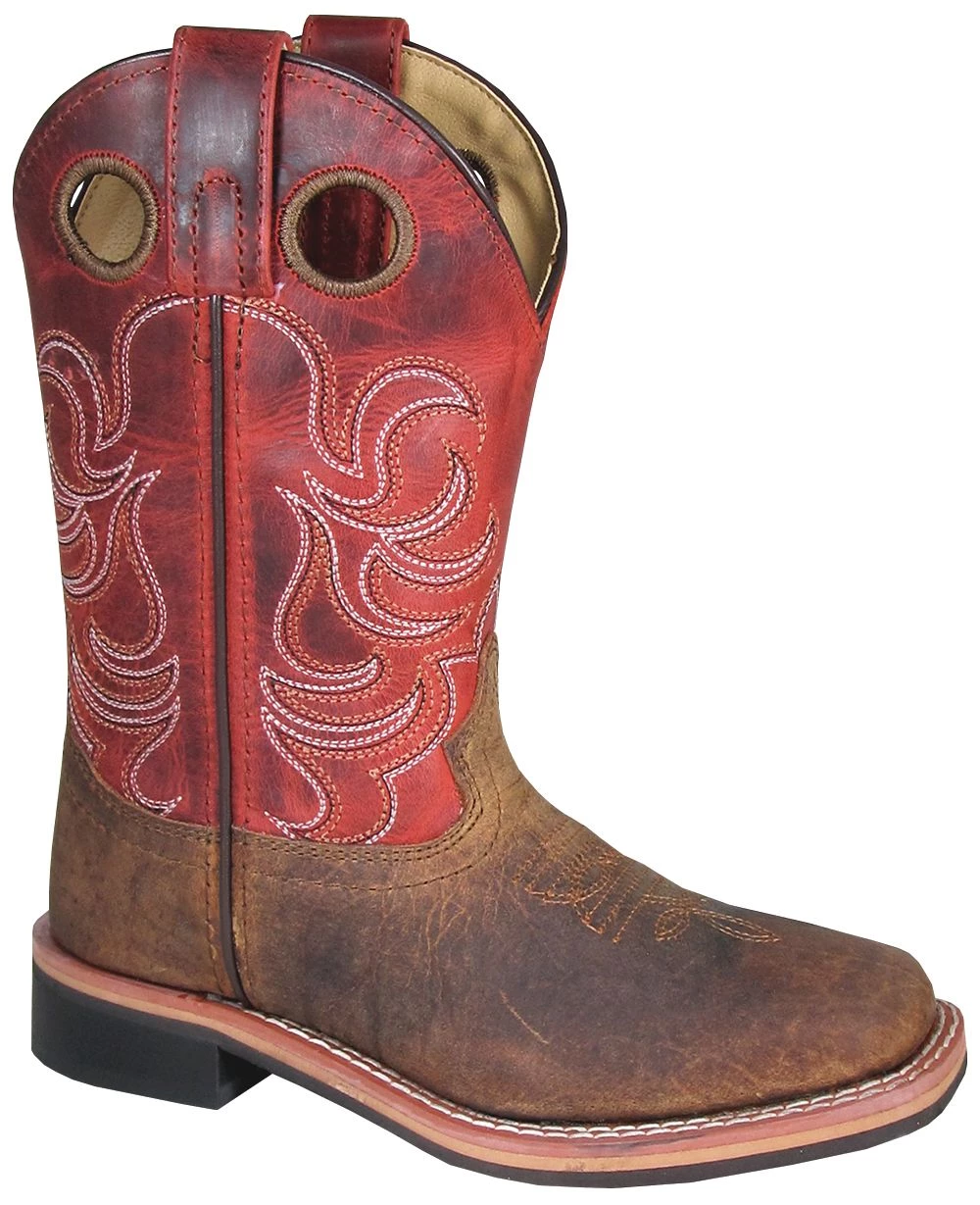 Smoky Mountain Boots 'Smoky Mountain' Children's Jesse Western Square Toe - Brown / Burnt Apple 3 Smoky Mountain Boots 'Smoky Mountain' Children's Jesse Western Square Toe - Brown / Burnt Apple