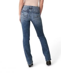 SILVER JEANS CO 'Silver' Women's Elyse Mid Rise Slim Boot - Indigo