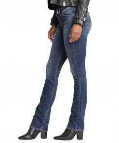 SILVER JEANS CO 'Silver Jeans' Women's Suki Mid Rise Slim Boot - Dark Indigo