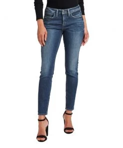 SILVER JEANS CO 'Silver Jeans' Women's Curvy Mid Rise Skinny - Indigo