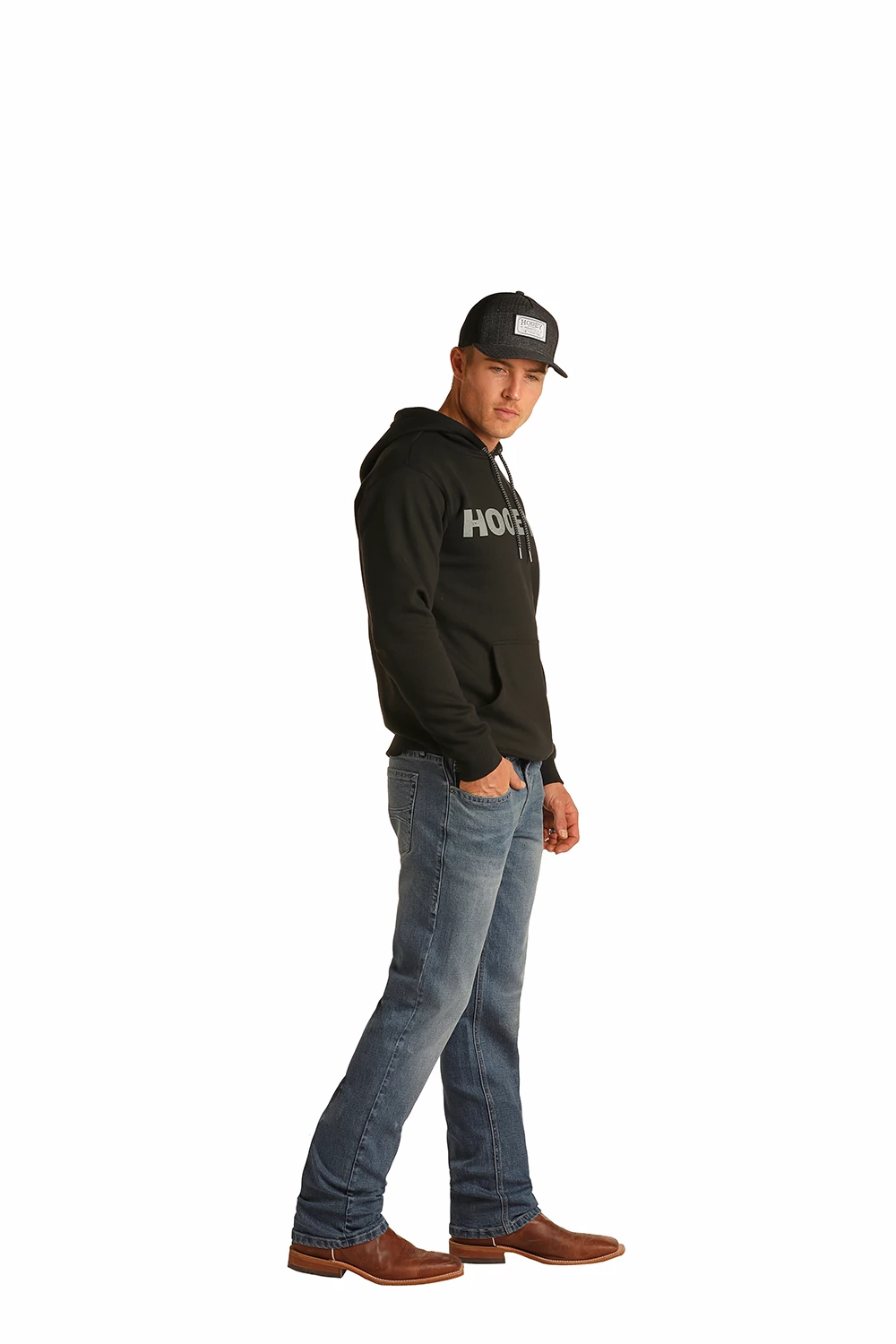 Panhandle Slim 'Hooey' Men's Revolver Slim Fit Straight Bootcut - Medium Vintage Wash 7 Panhandle Slim 'Hooey' Men's Revolver Slim Fit Straight Bootcut - Medium Vintage Wash