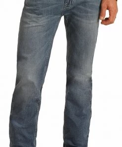 Panhandle Slim 'Hooey' Men's Revolver Slim Fit Straight Bootcut - Medium Vintage Wash