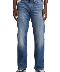 SILVER JEANS CO 'Silver Jeans' Men's Craig Bootcut - Medium Dark Indigo