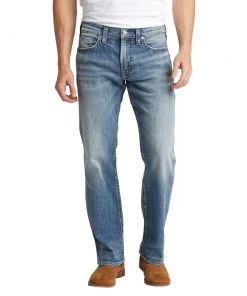 SILVER JEANS CO 'Silver Jeans' Men's Zac Relaxed Fit Straight Leg - Medium Indigo