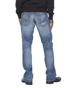 SILVER JEANS CO 'Silver Jeans' Men's Gordie Loose Fit Straight Leg - Medium Indigo