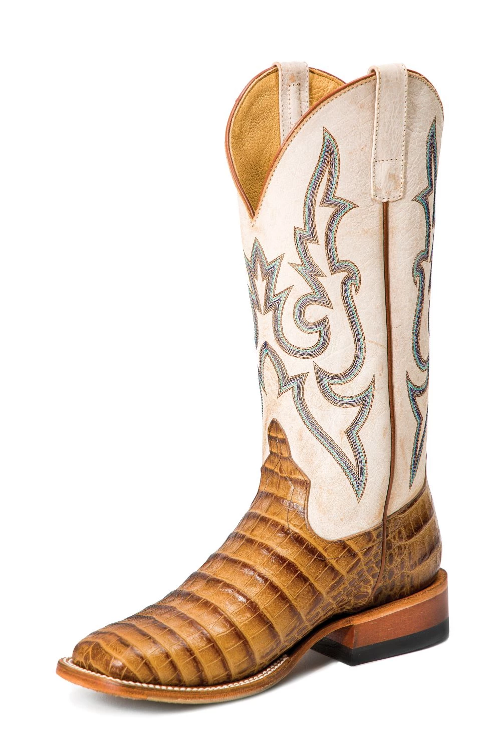 Anderson Bean 'Macie Bean' Women's Slick Rikki Western Square Toe - Tan / Bone 3 Anderson Bean 'Macie Bean' Women's Slick Rikki Western Square Toe - Tan / Bone