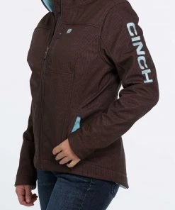 'Cinch' Women's Concealed Carry Bonded Jacket - Brown / Light Blue