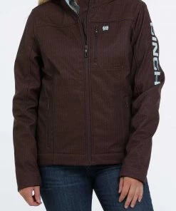 'Cinch' Women's Concealed Carry Bonded Jacket - Brown / Light Blue 8 'Cinch' Women's Concealed Carry Bonded Jacket - Brown / Light Blue