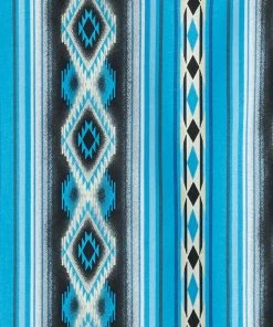 'Wrangler' Men's Checotah Print Western Snap Front - Blue / Black