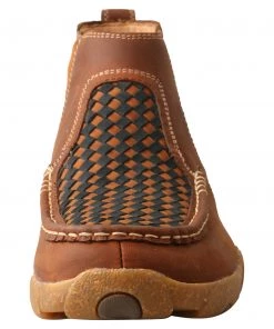 Twisted X Boots 'Twisted X' Men's 4" Chelsea Basket Weave Driving Moc - Oiled Saddle