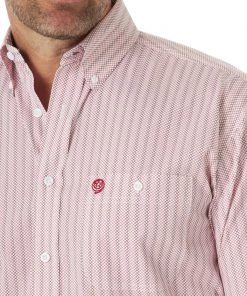 'Wrangler' Men's George Strait Button Down - Red