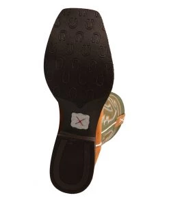 Twisted X Boots 'Twisted X' Men's 12" Horseman Western Square Toe - Tan / Dk Green 13 Twisted X Boots 'Twisted X' Men's 12